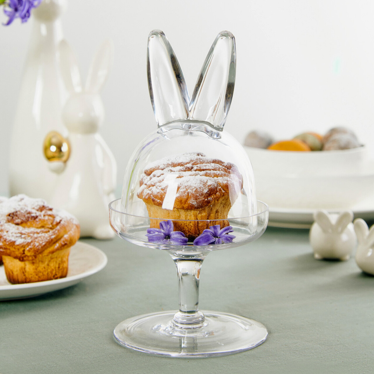 Suport pentru prajituri Prata, Homla, 12x23 cm, sticla, transparent - imagine 7